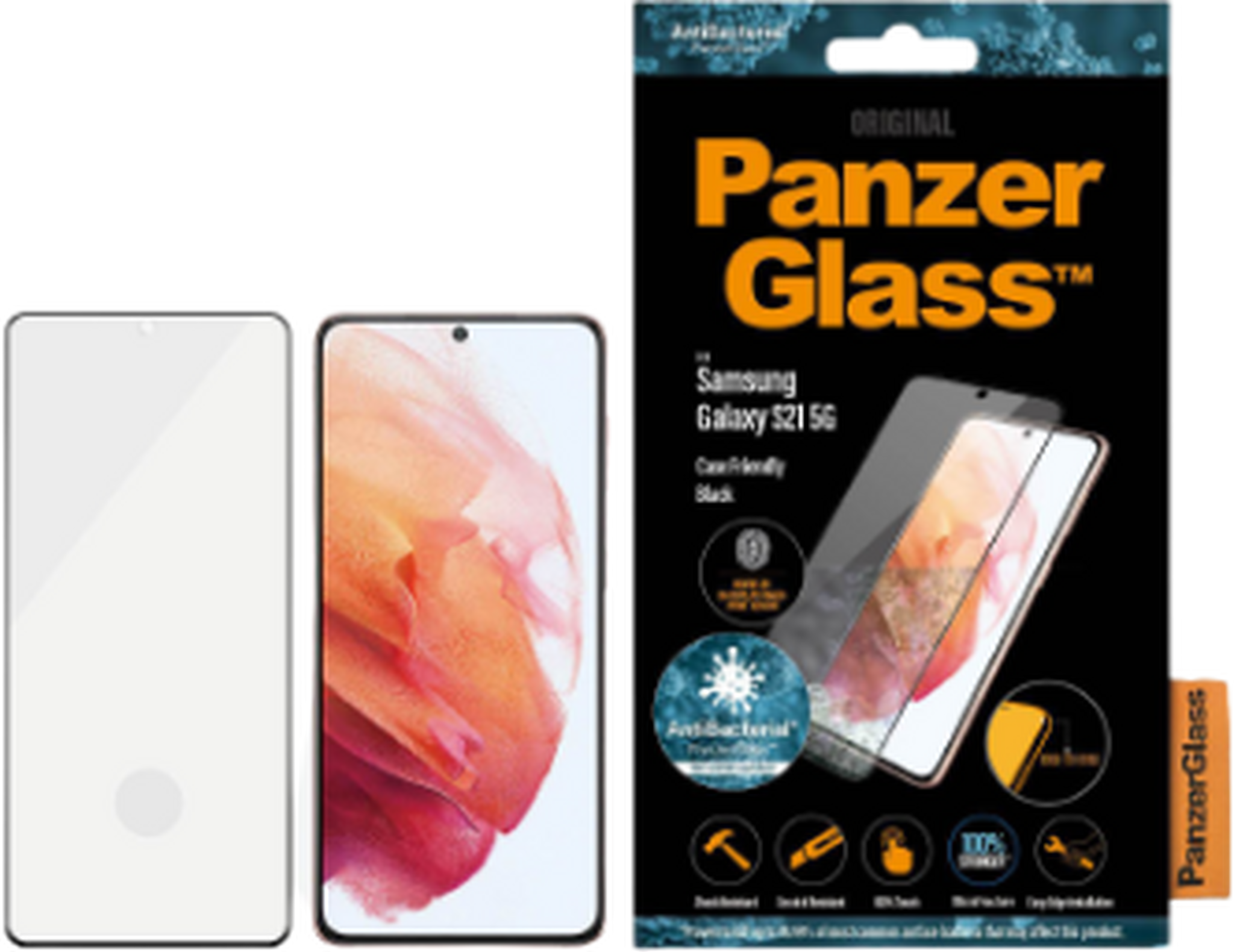 Panzer Glass Case Friendly Galaxy S21 Edge-to-Edge Screen Protector - Clear
