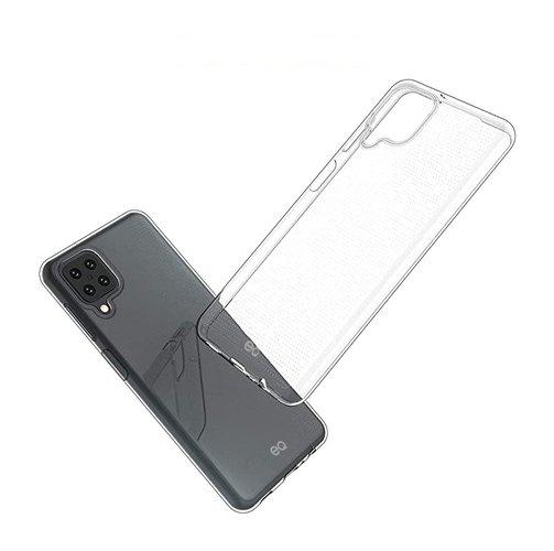 غطاء حماية مضاد للبكتيريا لسامسونج جالاكسي ايه12 5جي مع حزام من إي كيو - شفاف