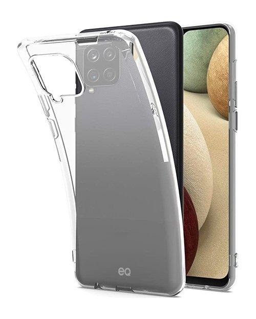 غطاء حماية مضاد للبكتيريا لسامسونج جالاكسي ايه12 5جي مع حزام من إي كيو - شفاف