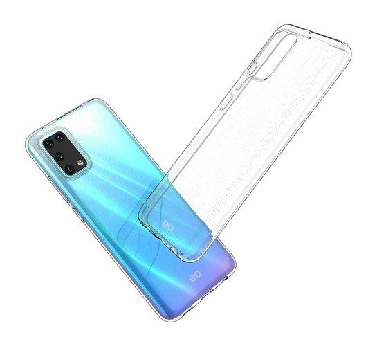 غطاء حماية مضاد للبكتيريا لسامسونج جالاكسي ايه02 5جي مع حزام من إي كيو - شفاف