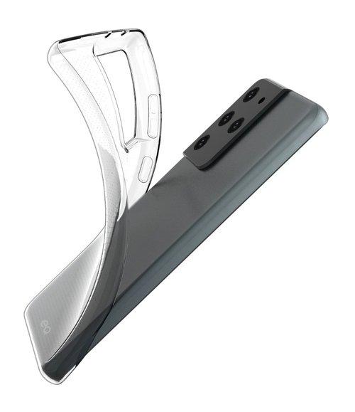 غطاء حماية سامسونج جالاكسي اس21 التر تي بي يو مضاد للبكتيريا من إي كيو - شفاف
