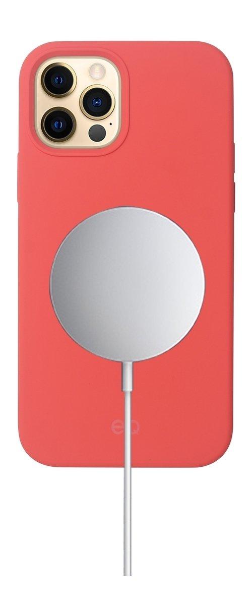 غطاء حماية ماج سيف من السيليكون لآيفون 12\12 برو من أي كيو - وردي