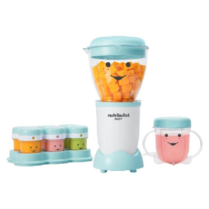 خلاط طعام الأطفال 10 قطع من نيوتربيولت، بقوة 200 واط، WNBY-1812 - أبيض/أزرق