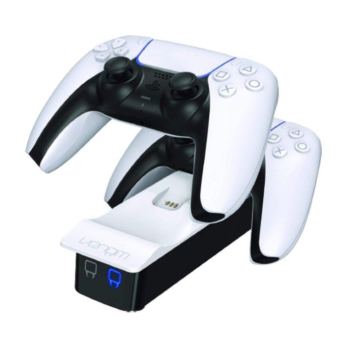 قاعدة شحن وحدات تحكم بلاي ستيشن 5 مزدوجة من فينوم - أبيض