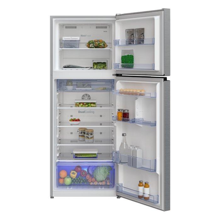 Beko Top Mount Refrigerator, 13.3CFT, 375 Liters, RDNT401XS - Silver