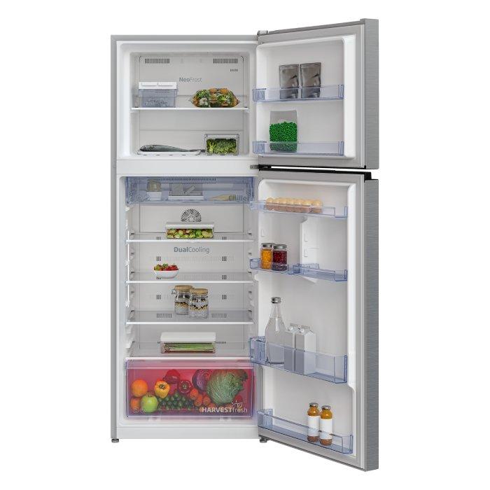 Beko Top Mount Refrigerator, 13.3CFT, 375 Liters, RDNT401XS - Silver