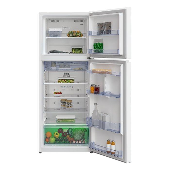 Beko Top Mount Refrigerator, 13.3CFT, 375 Liters, RDNT401W - White