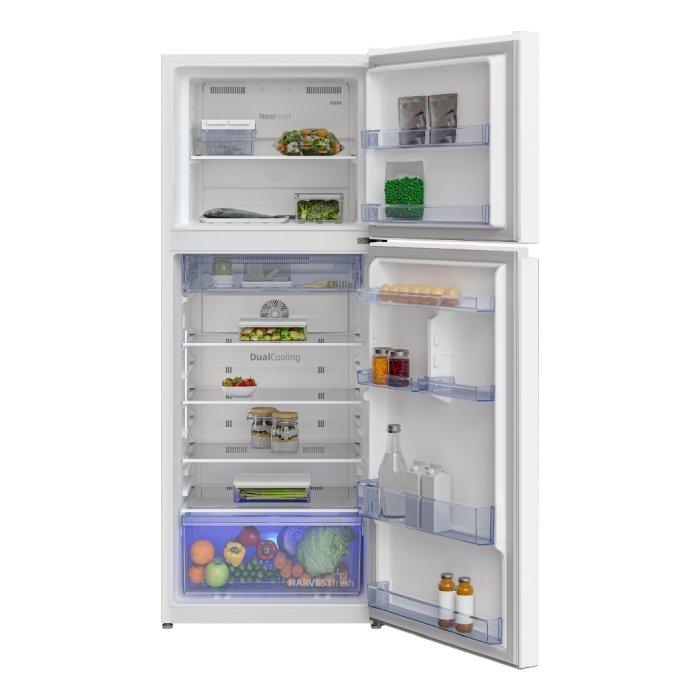 Beko Top Mount Refrigerator, 13.3CFT, 375 Liters, RDNT401W - White