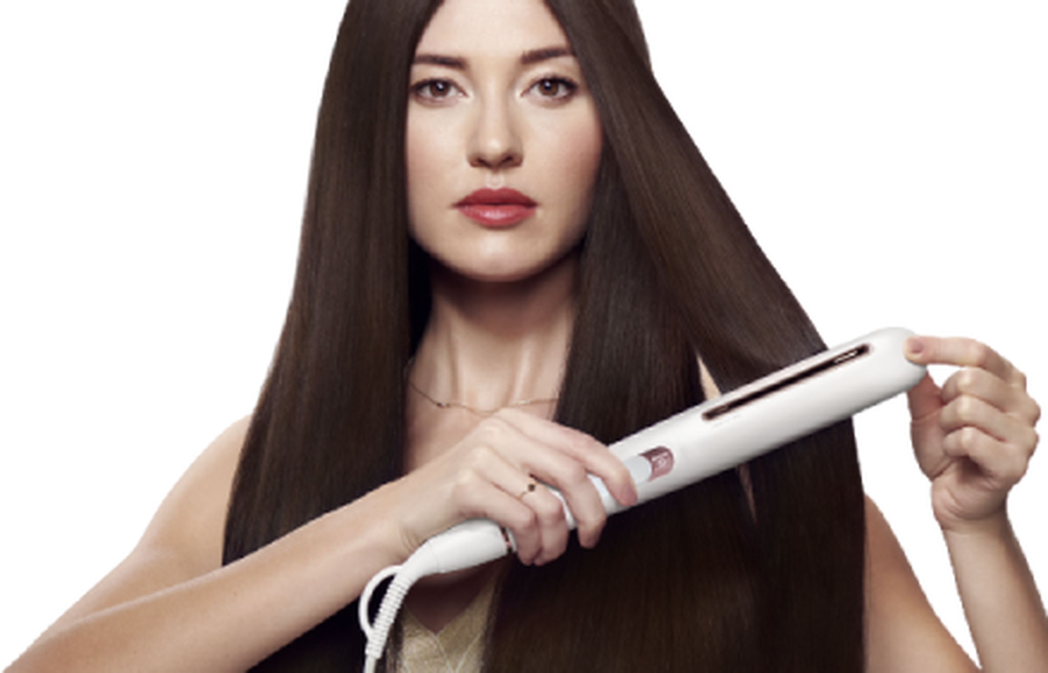 Philips Prestige Hair Straightener with Tetra Ionic System, 14 Temperature Setting Up to  230°C, BHS830/03 - White