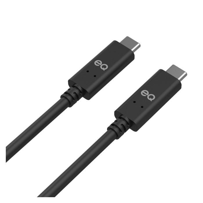 كابل 1 متر الجيل 1 نوع -سي إلى سي من اي كيو - أسود