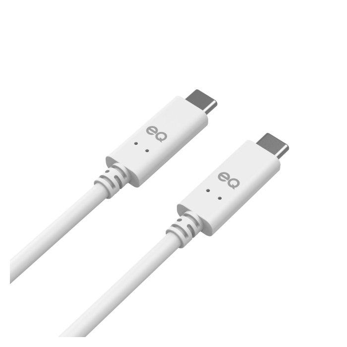 كابل 1 متر الجيل 1 نوع -سي إلى سي من اي كيو - أبيض