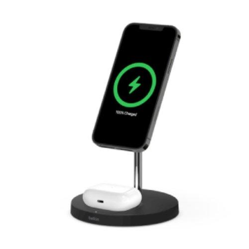 Belkin 15W MagSafe 2 in 1 Wireless Charger Stand – Black