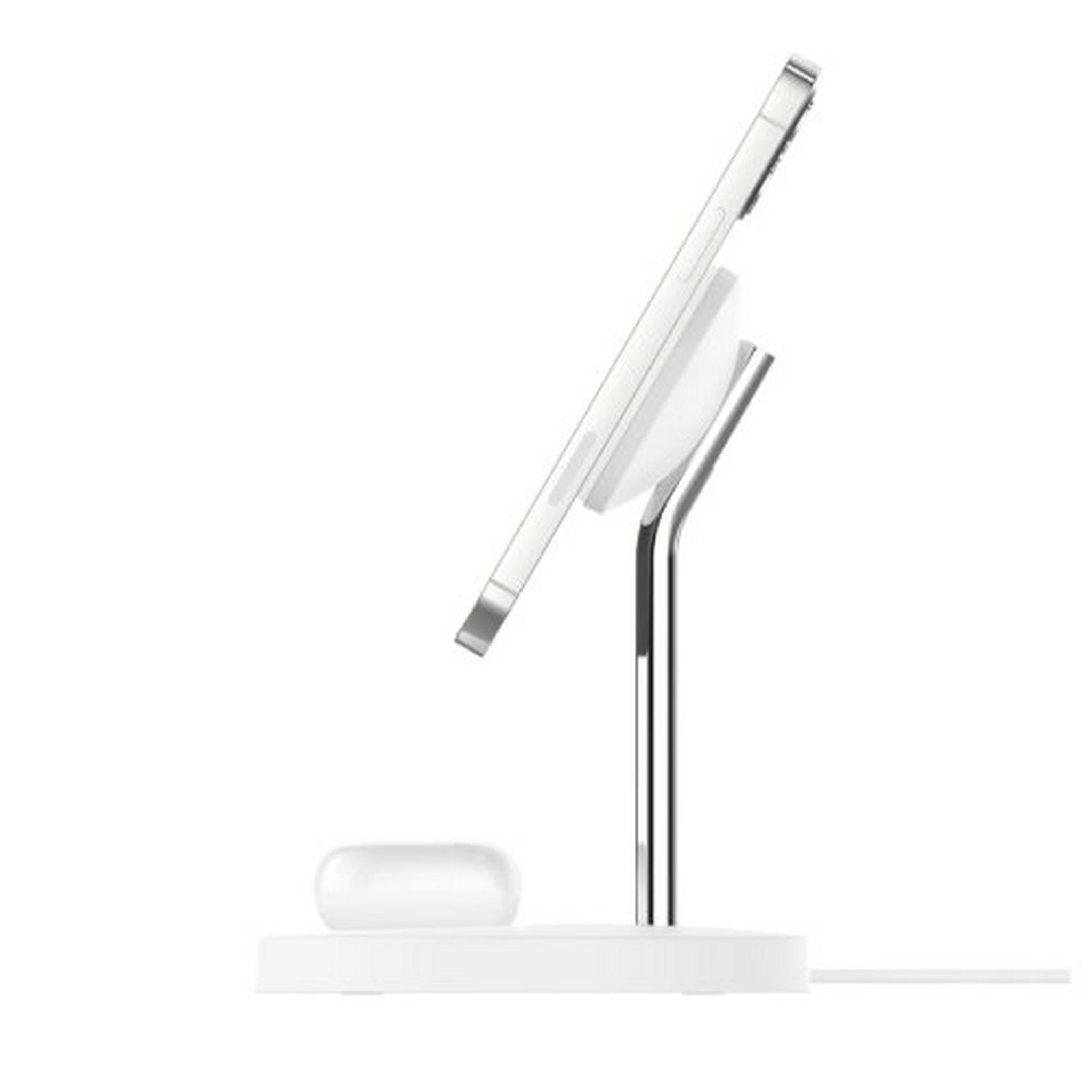 Belkin MagSafe 15W 2 in 1 Wireless Charger Stand – White