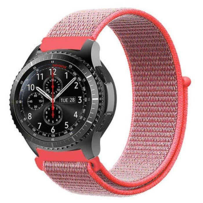 حزام الساعة من النايلون مقاس 20 مم من اي كيو - وردي