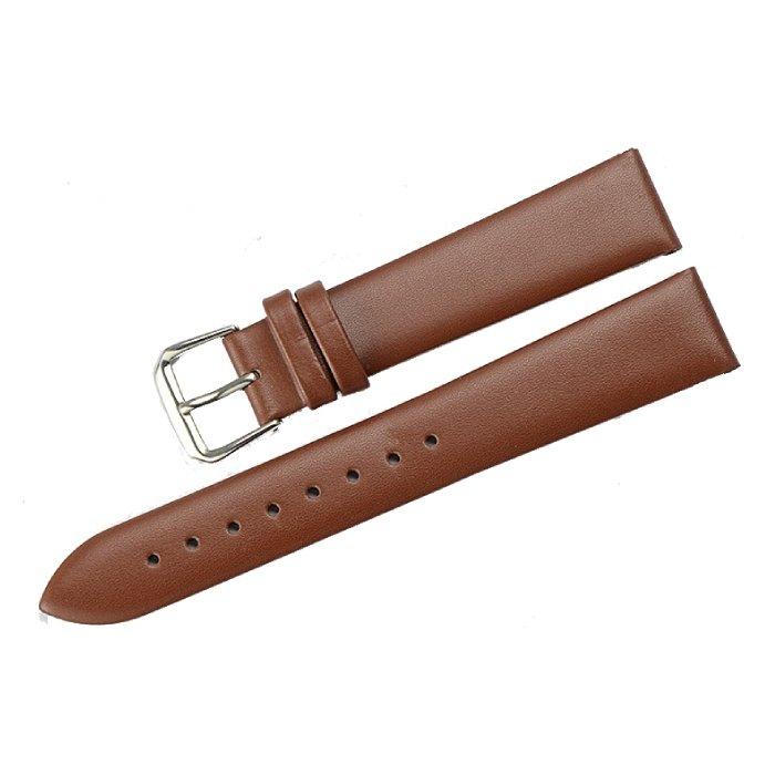 حزام الساعة الجلدي مقاس 22 مم من اي كيو - بني