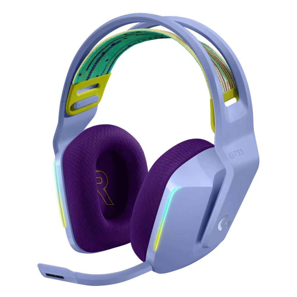 Buy Logitech g733 lightspeed wireless rgb gaming headset - lilac in Kuwait