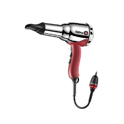 مجفف شعر بروفيشنال سويس ميتال من فاليرا، بقدرة 2000 وات، 6 إعدادات للحرارة، 584.01 - كروم / أحمر قرميدي