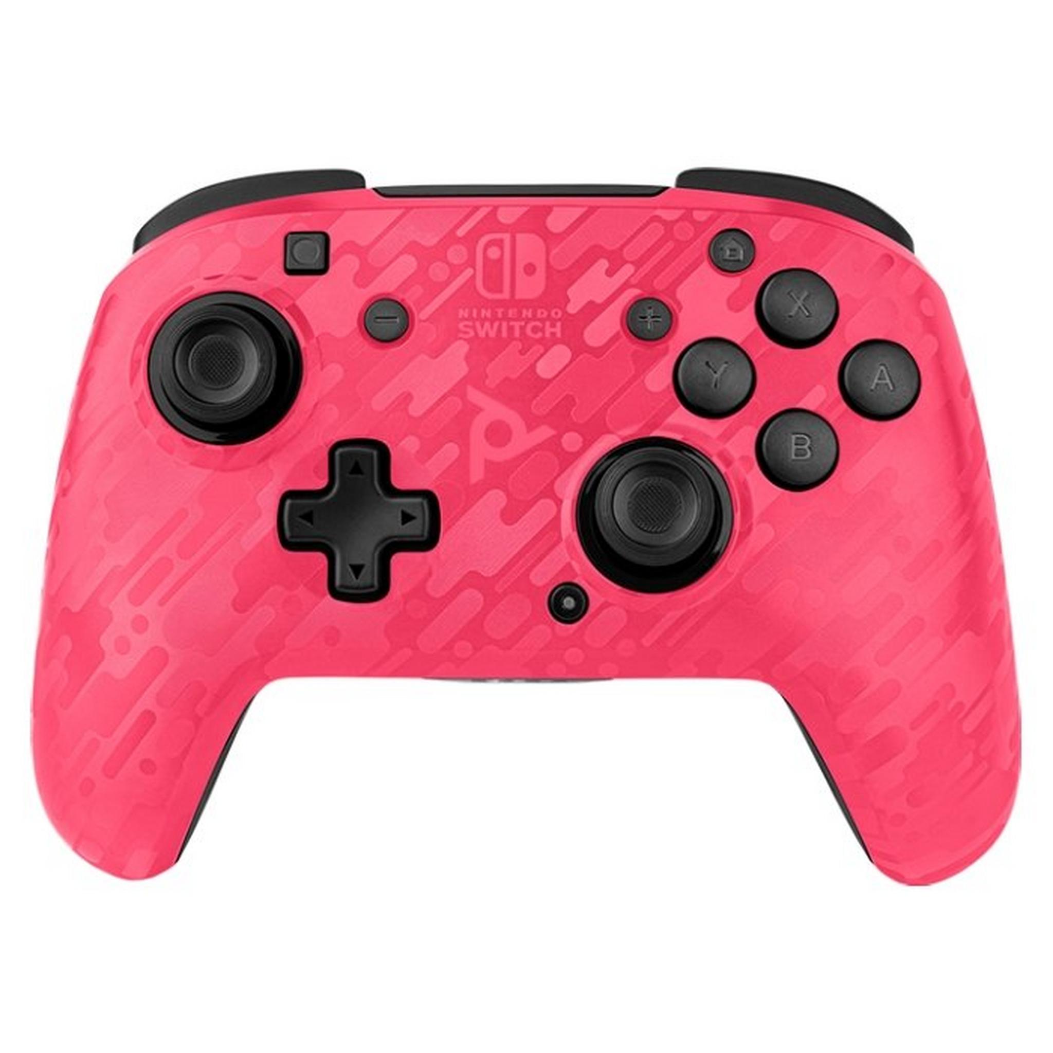 PDP Faceoff Wireless Controller for Nintendo Switch - Camo Pink