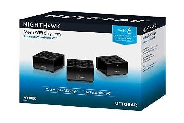 نظام شبكة من نت جير، واي فاي ٦، مزدوج النطاق، MK63-100NAS - أسود