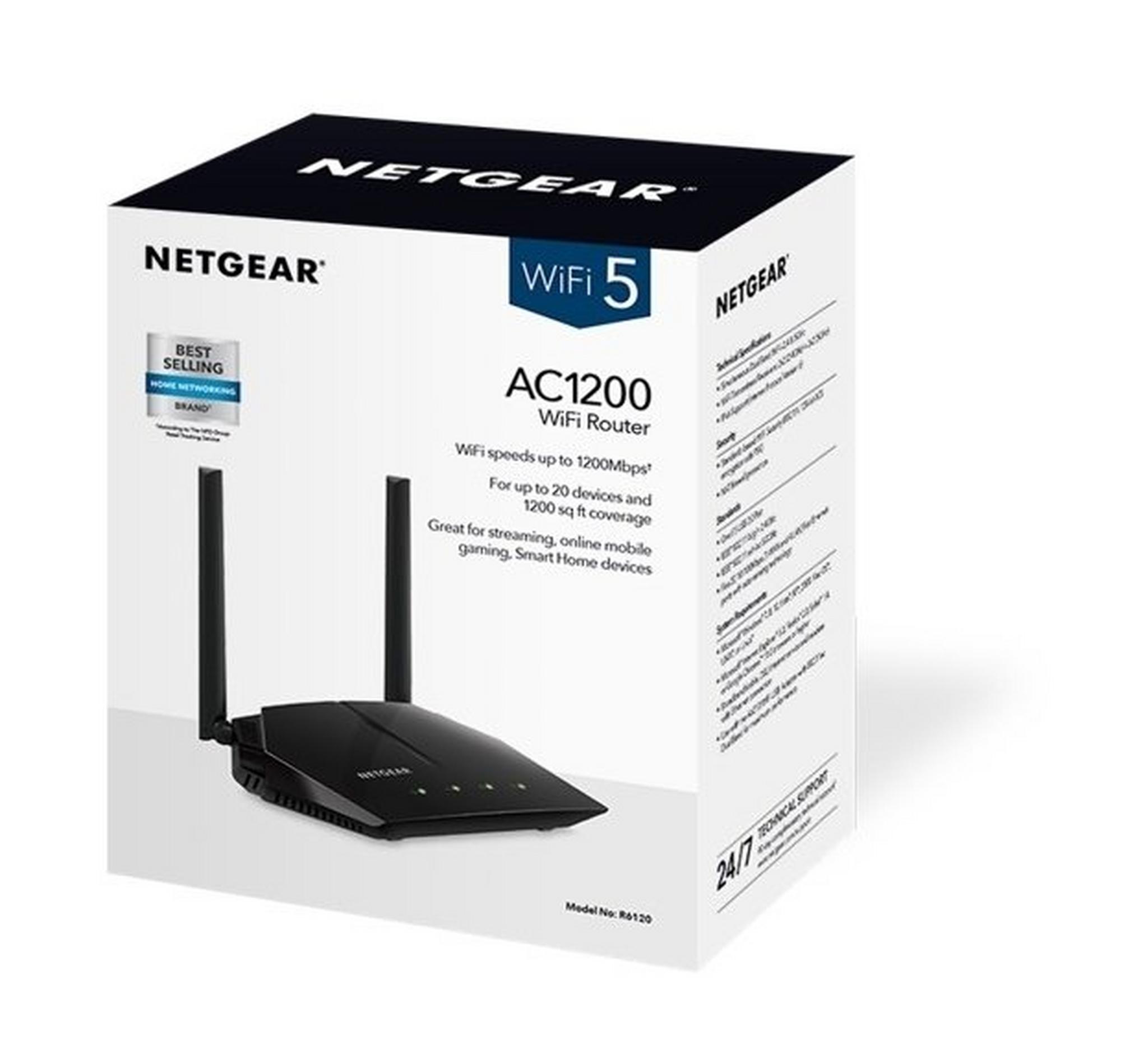 Netgear AC1200 Dual Band WiFi Router - (R6120)