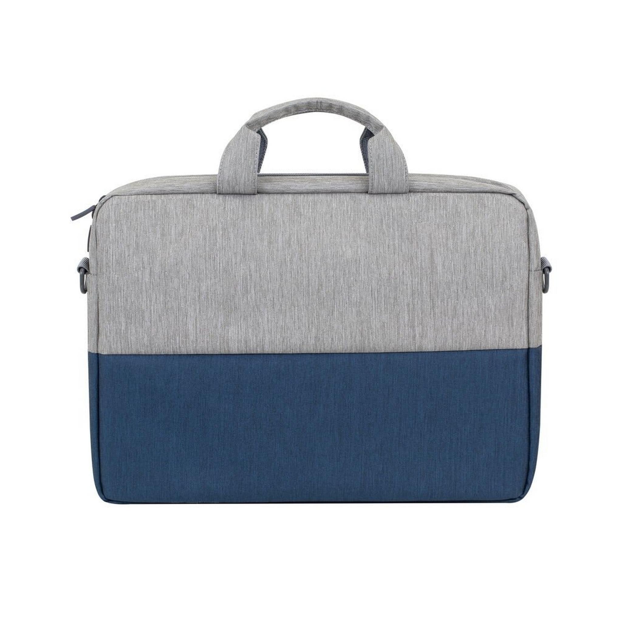 حقيبة اللابتوب بحجم 15.6 بوصة من ريفا - رمادي/أزرق داكن (7932)