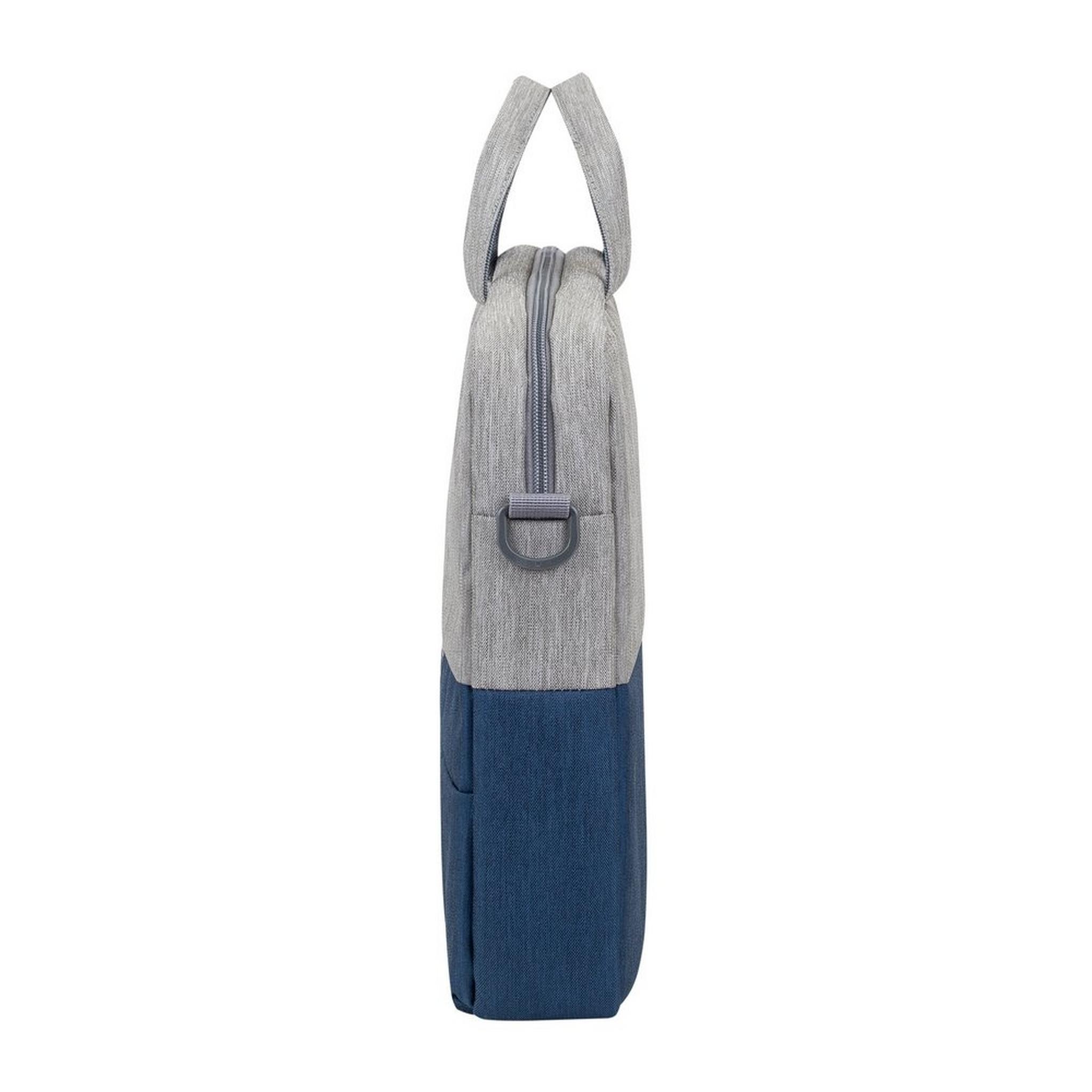 حقيبة اللابتوب بحجم 15.6 بوصة من ريفا - رمادي/أزرق داكن (7932)