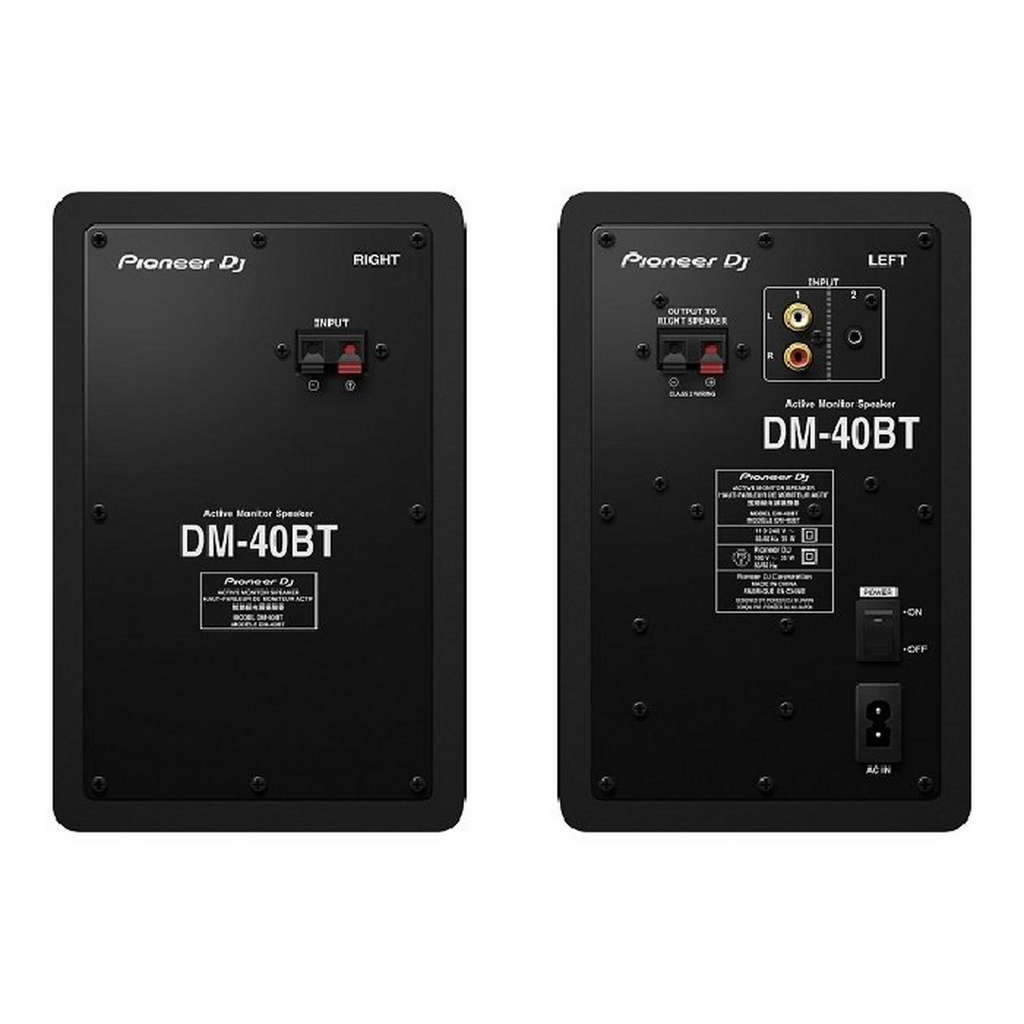 Pioneer 4" Bluetooth DJ Speaker Monitors (DM-40BT)- Black