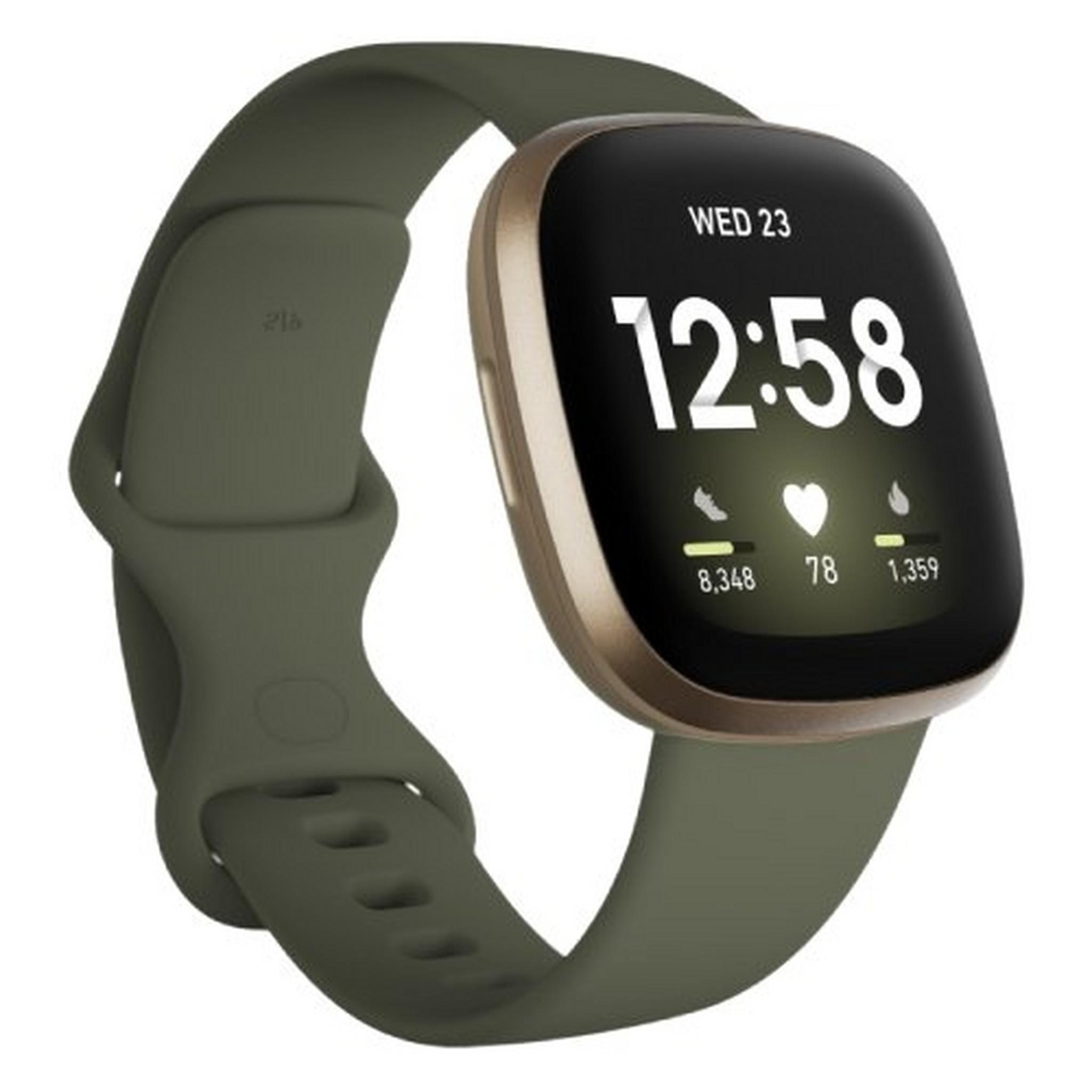 Fitbit Activity Tracker Versa 3 - Olive/Soft Gold