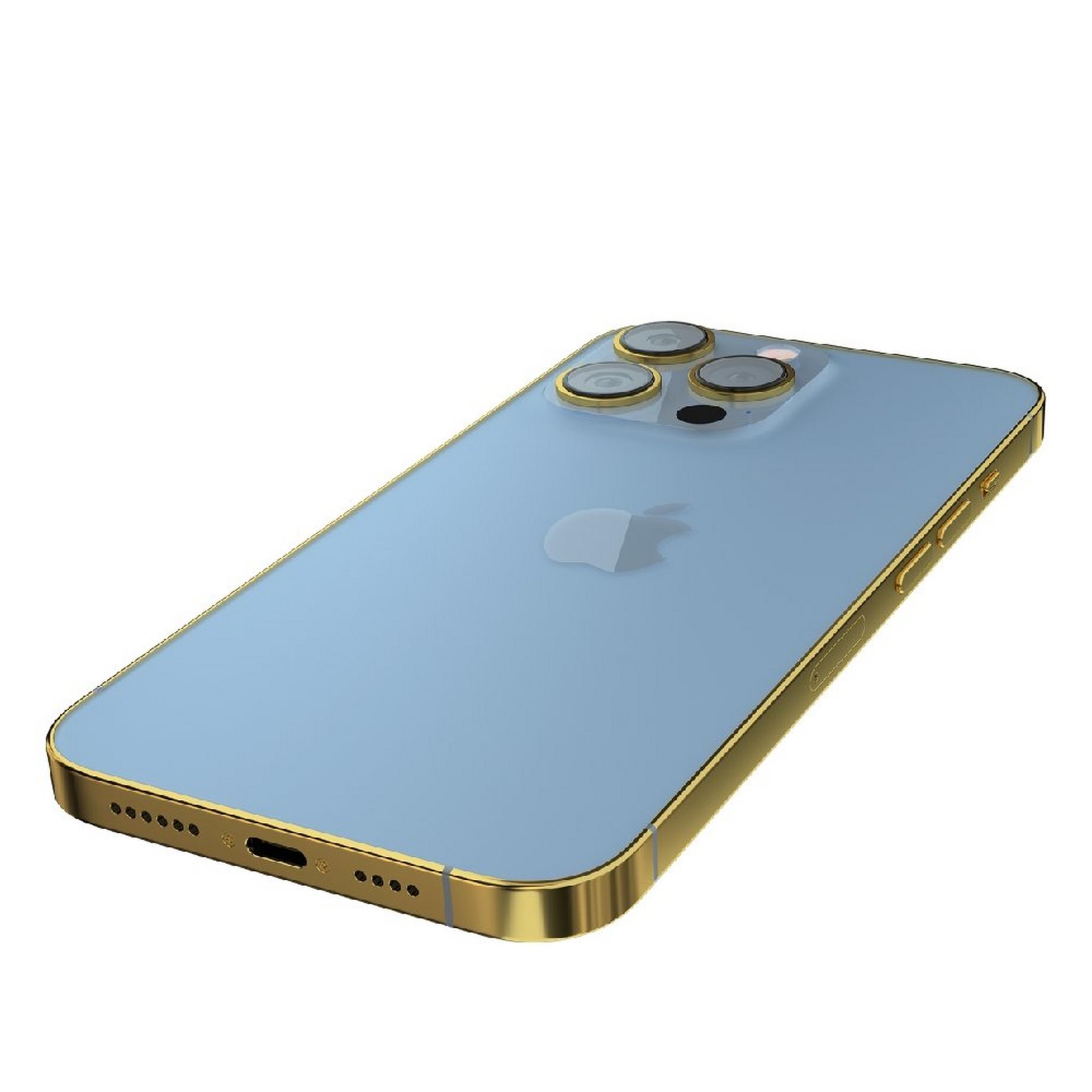 Givori iPhone 13 Pro 256GB Gold Plated Frame - Blue