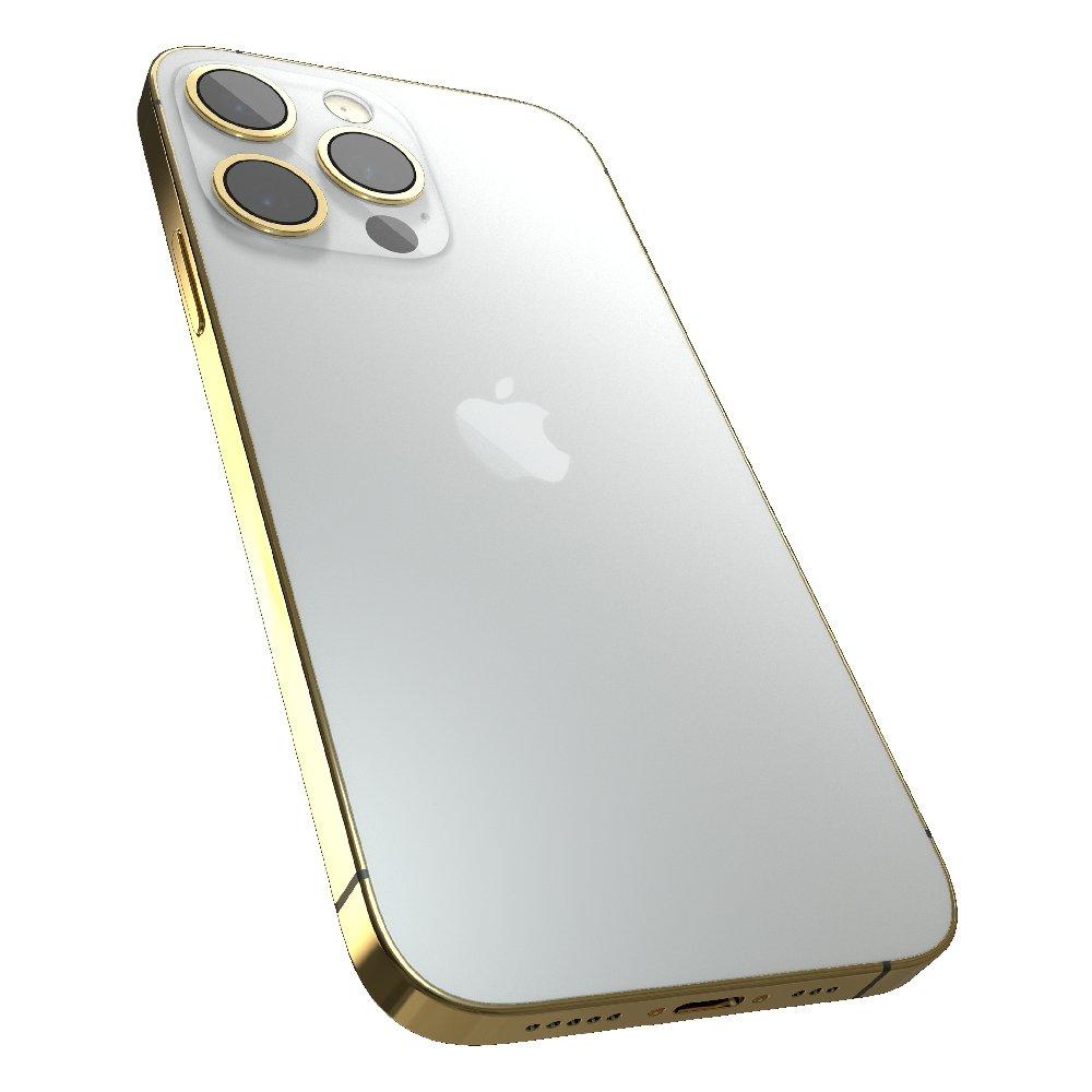 Givori iPhone 13 Pro Max 256GB Gold Plated Frame - Silver
