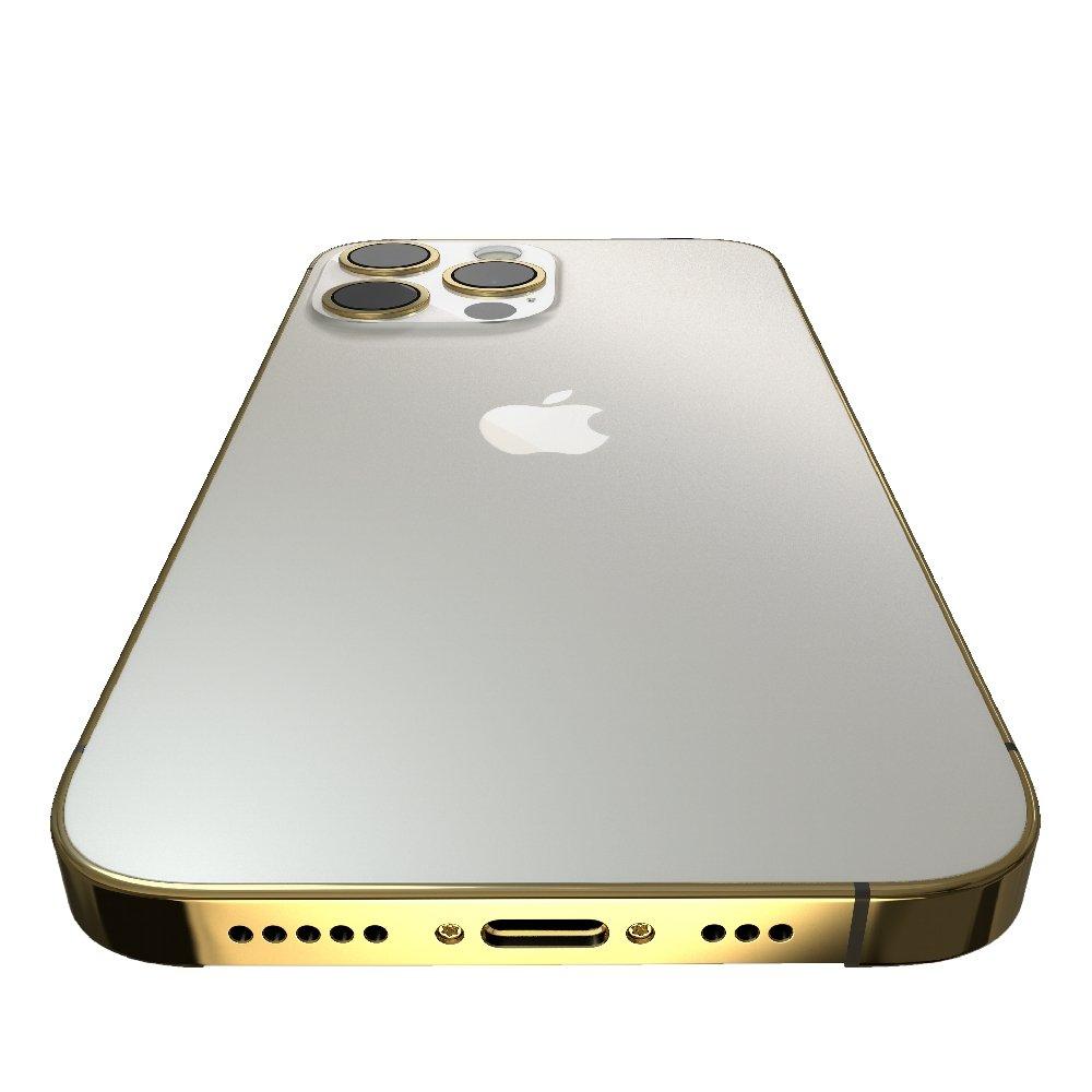 Givori iPhone 13 Pro Max 256GB Gold Plated Frame - Silver