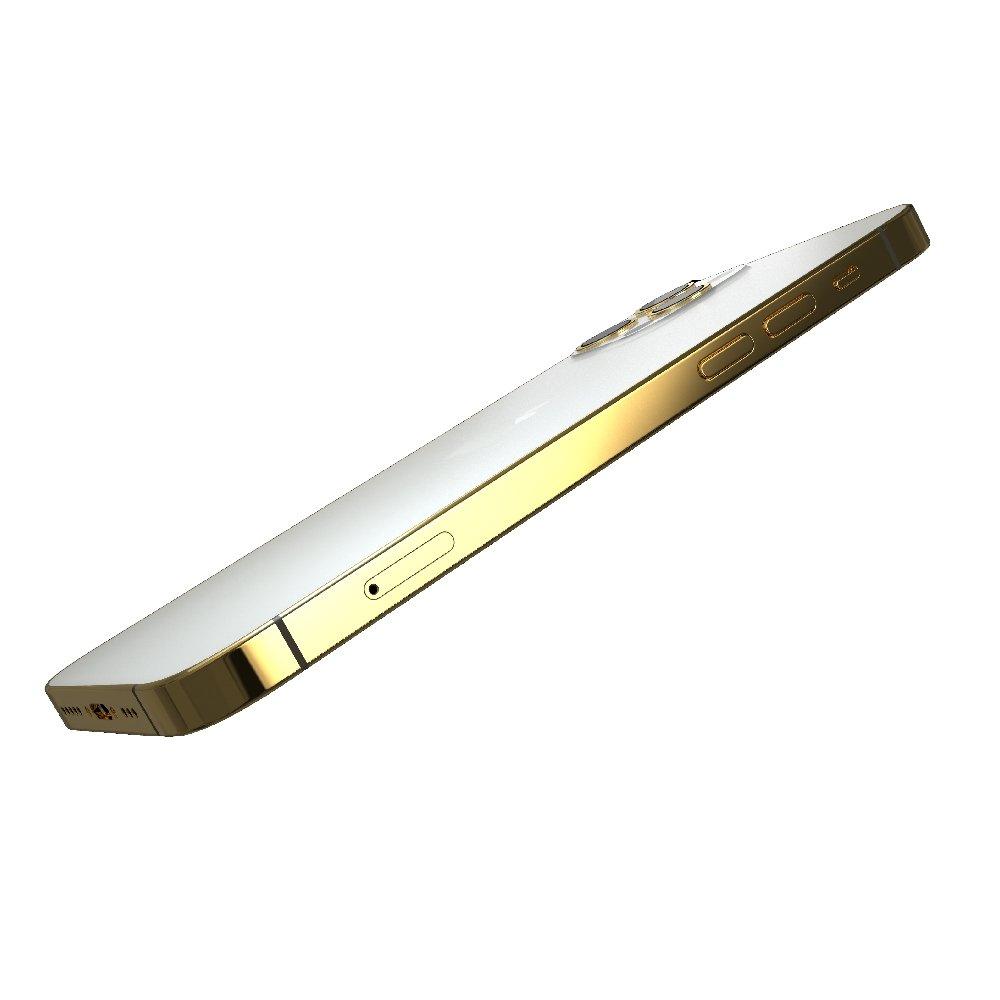 Givori iPhone 13 Pro Max 256GB Gold Plated Frame - Silver