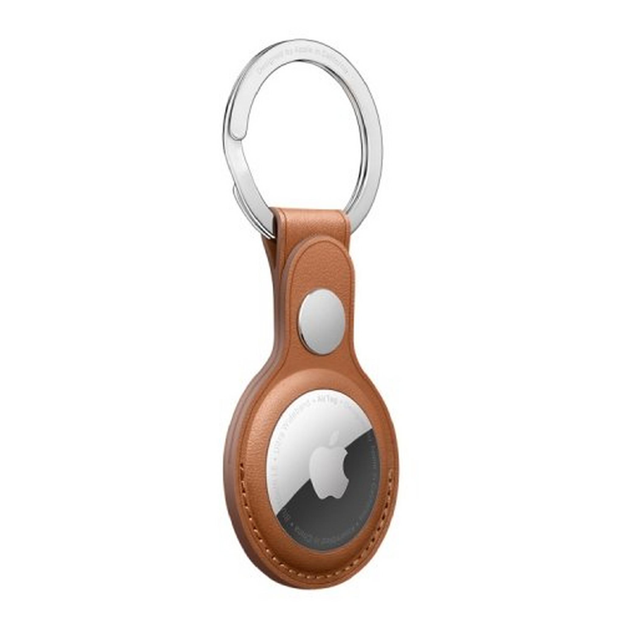 Apple AirTag Leather Key Ring - Brown
