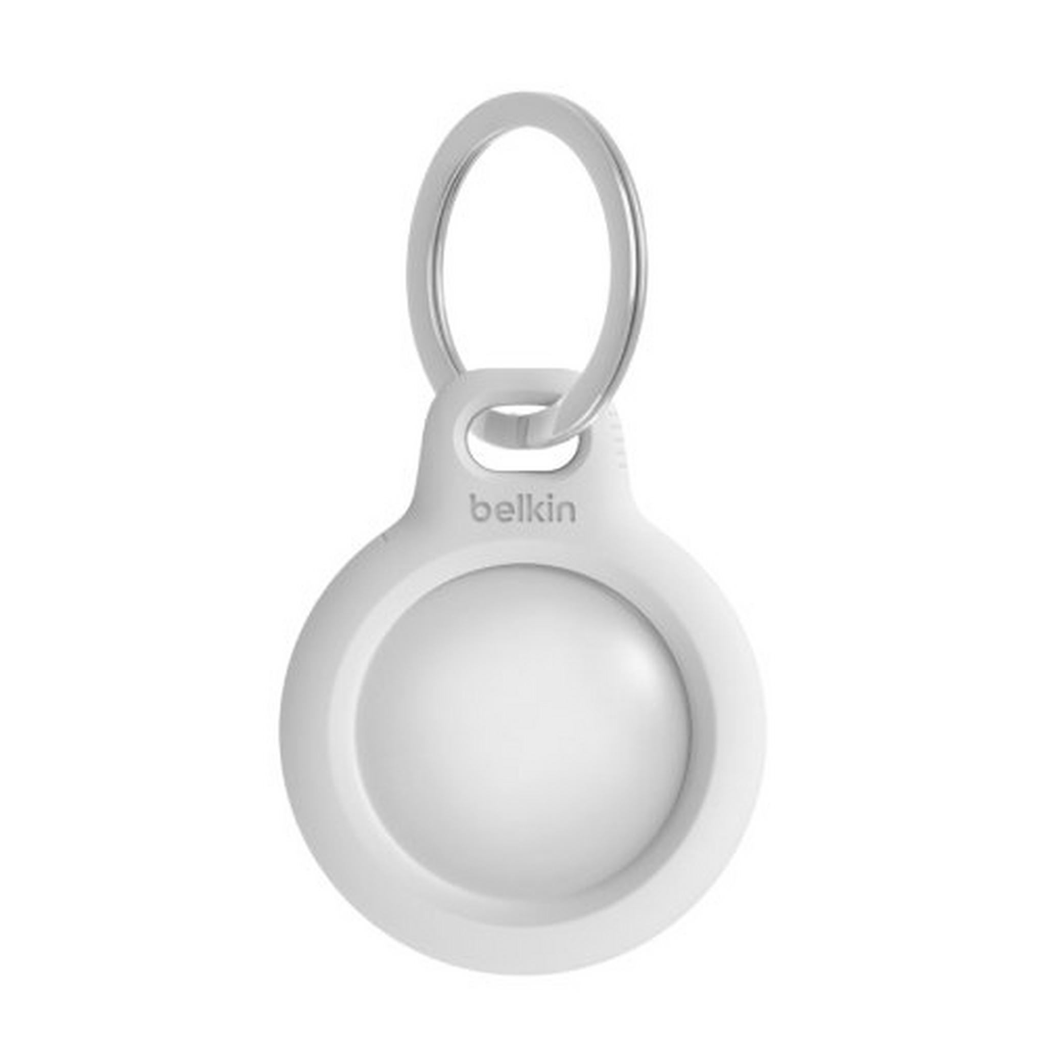 Belkin AirTag Secure Holder W/Key Ring – White