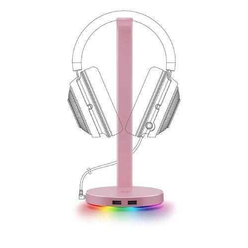 Razer Base Station V2 Chroma Headset Stand with USB Hub - Quartz