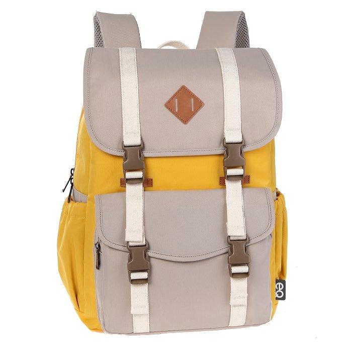 EQ 15.6" School Backpack - Yellow/White