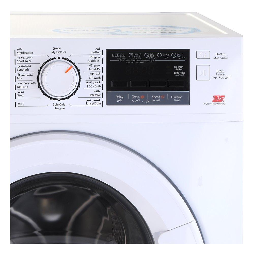 Wansa Gold Front Load Washing Machine 8kg WGFL801466-WHT-C10 - White