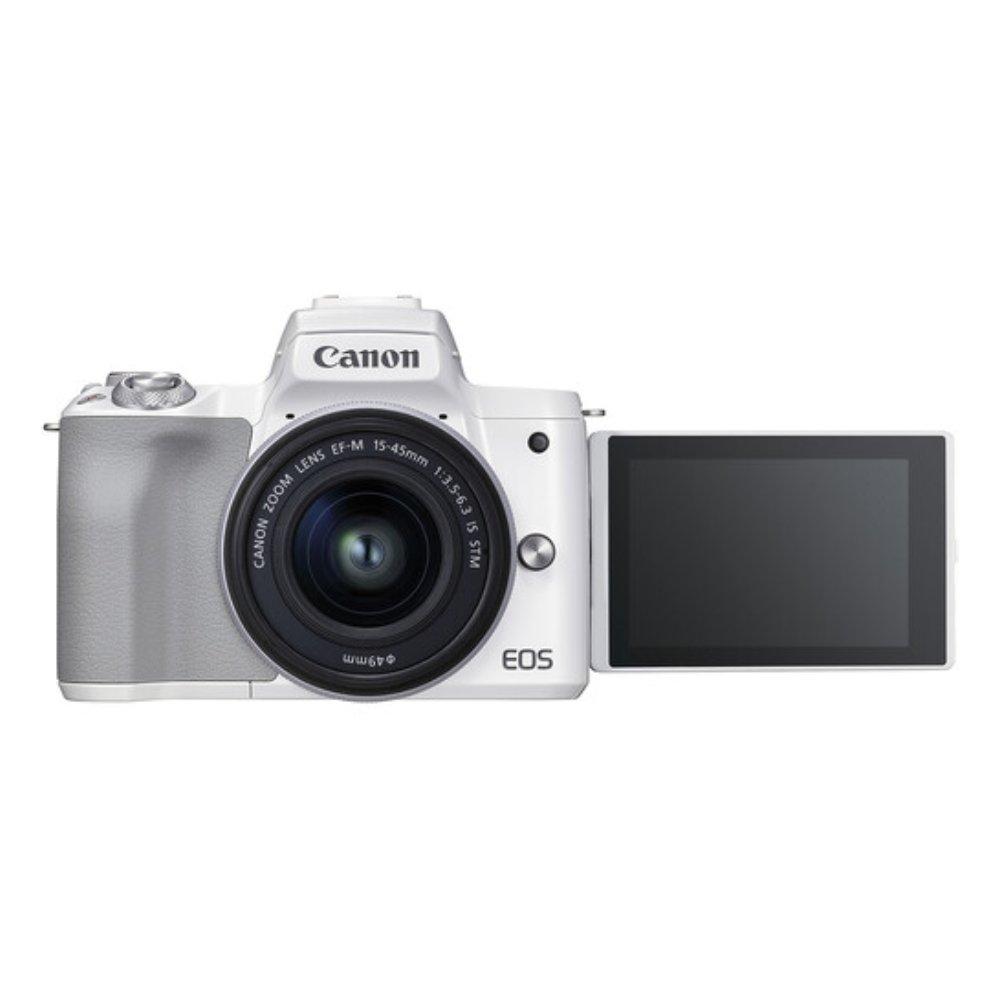 Canon EOS M50 Mark II Mirrorless Camera with 15-45mm Lens - White