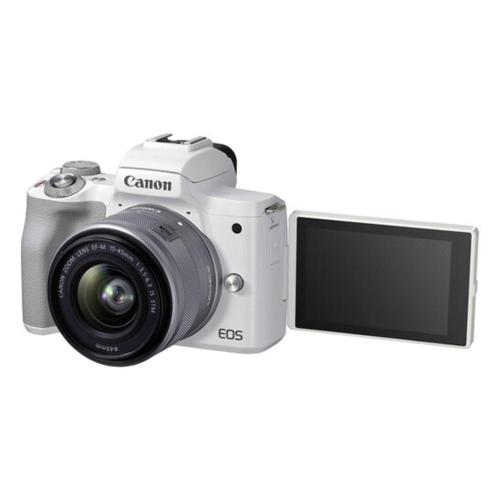 Canon EOS M50 Mark II Mirrorless Camera with 15-45mm Lens - White