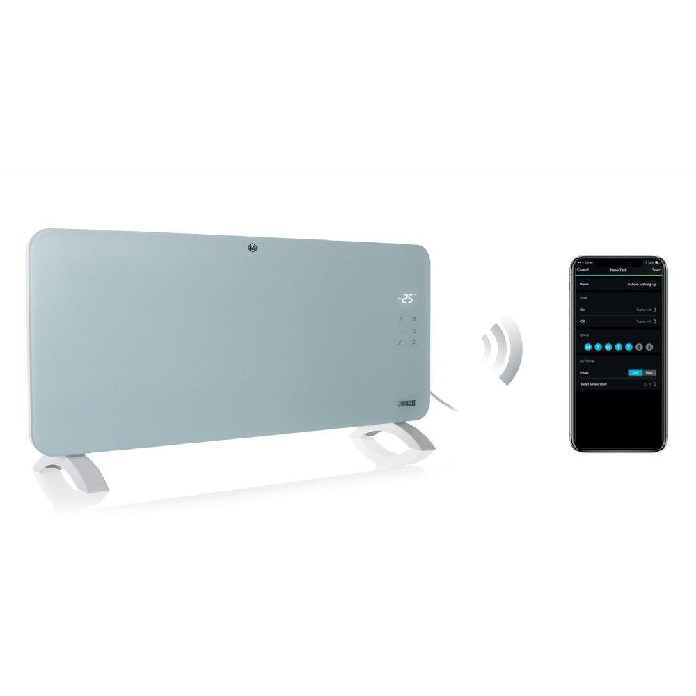Princess Smart Glass Heater (342001) - White