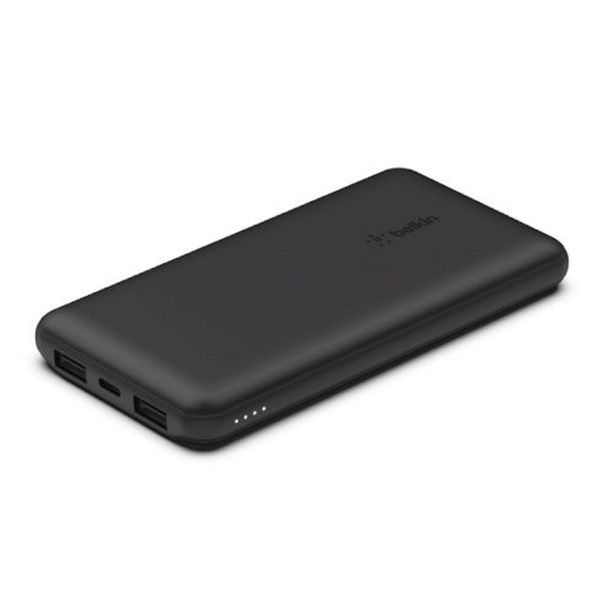 Belkin 10000mAh 15W Power Bank + USB-A to USB-C Cable - Black