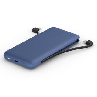 Buy Belkin 10000mah power bank with integrated usb-c + lightning cable - blue in Kuwait