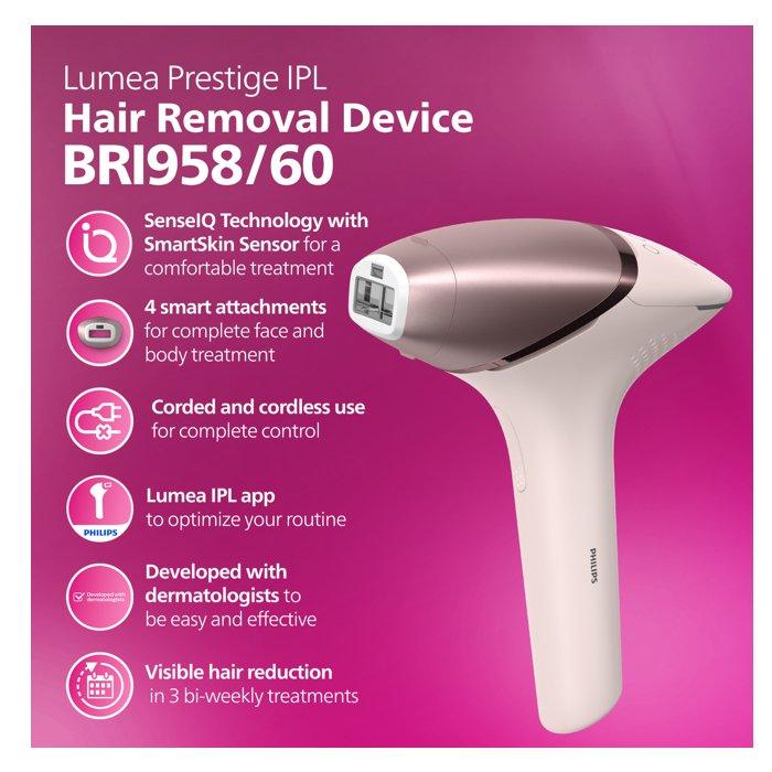 Philips Lumea Prestige IPL 9000 Hair Removal Device, BRI958/60