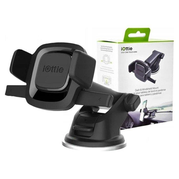 مثبت هاتف للسيارة لمقصورة القيادة والزجاج الأمامي من آيوتي، HLCRIO128 - أسود