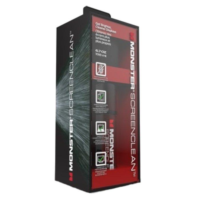 مجموعة منظف شاشة بخاخ 200 مل من مونستر بقطعة قماش من الألياف الدقيقة للأجهزة الإلكترونية