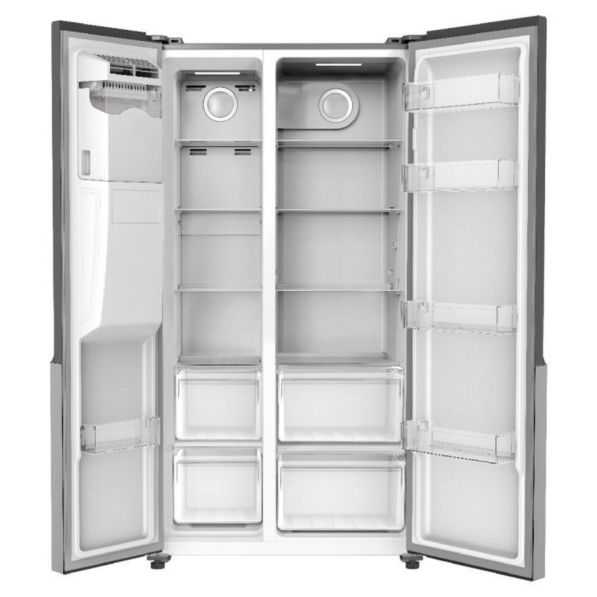 Wansa 20 Cft Side By Side Refrigerator and Freezer Stainless Steel (WRSG-563-NFSSC82)