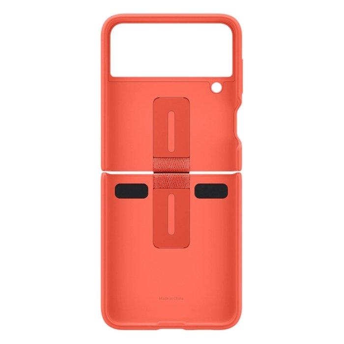 Samsung Galaxy Z Flip 3 5G Silicone Phone Case with Ring - Pink