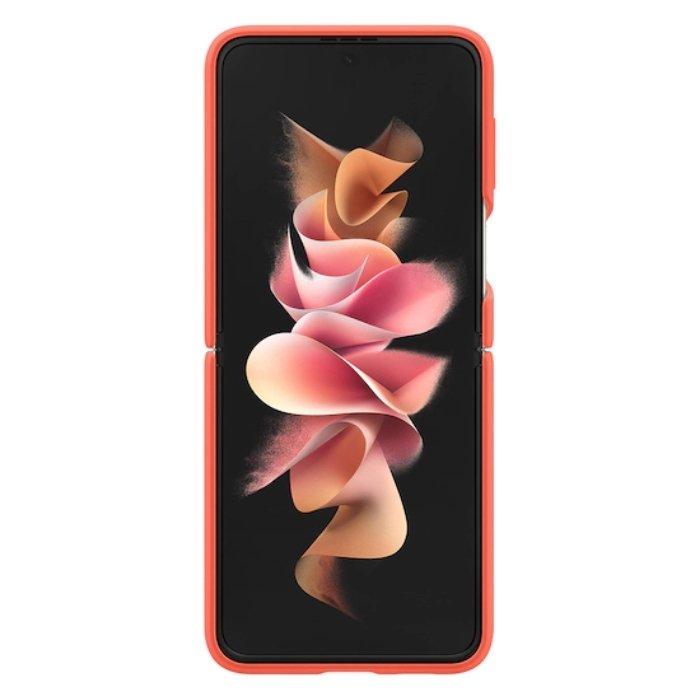 Samsung Galaxy Z Flip 3 5G Silicone Phone Case with Ring - Pink