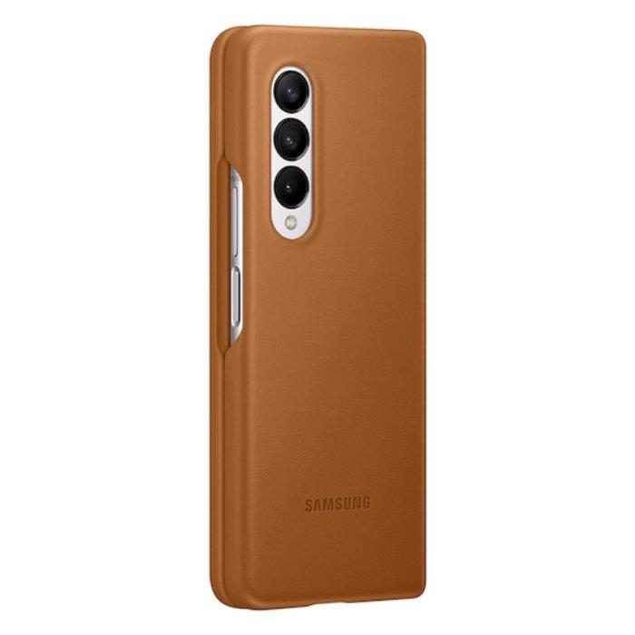 Samsung Galaxy Z Fold 3 5G Leather Phone Case - Brown 