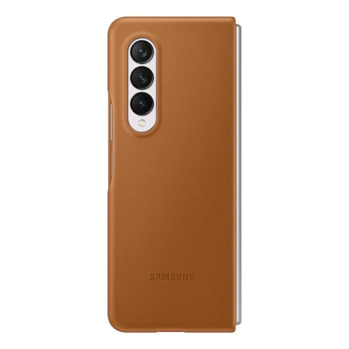 Samsung Galaxy Z Fold 3 5G Leather Phone Case - Brown 
